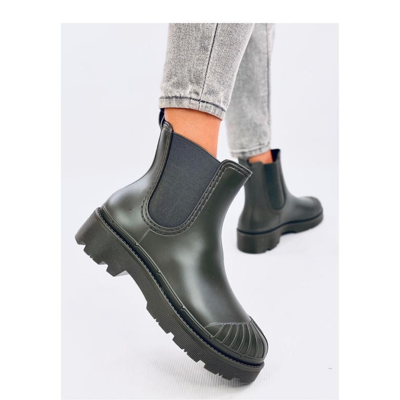 Green Chelsea boots 1