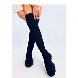 Nusses Black over-the-knee boots with elastic upper - Inello 2