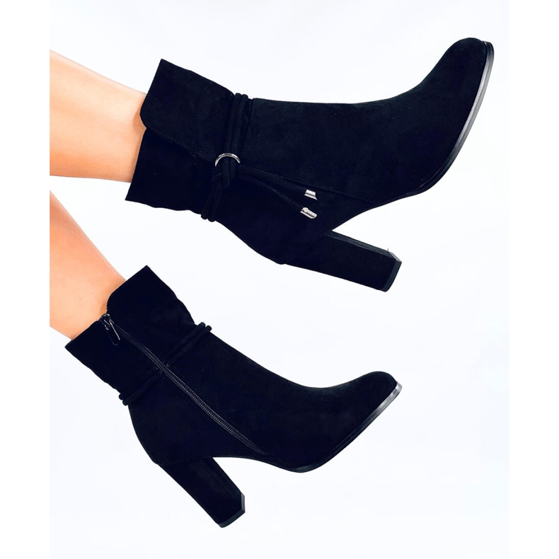 Minnai Black suede ankle boots - Inello 1