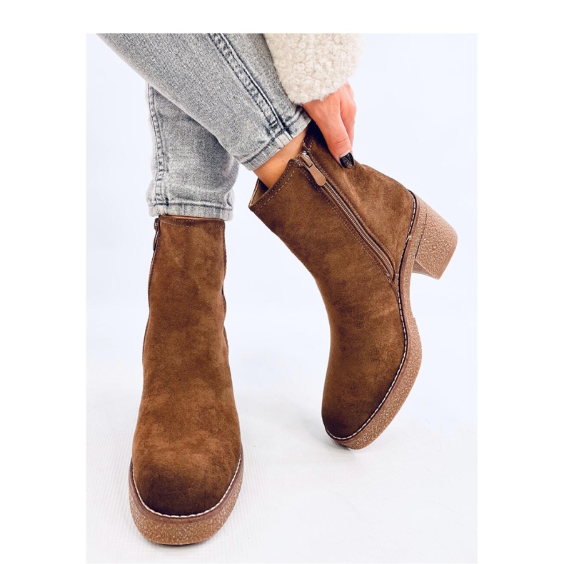 Filly Green stable heel ankle boots brown 1