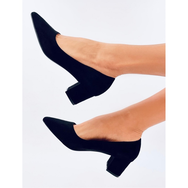 Black Low Heel Pumps 1