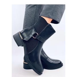 Black women's grain boots 1
