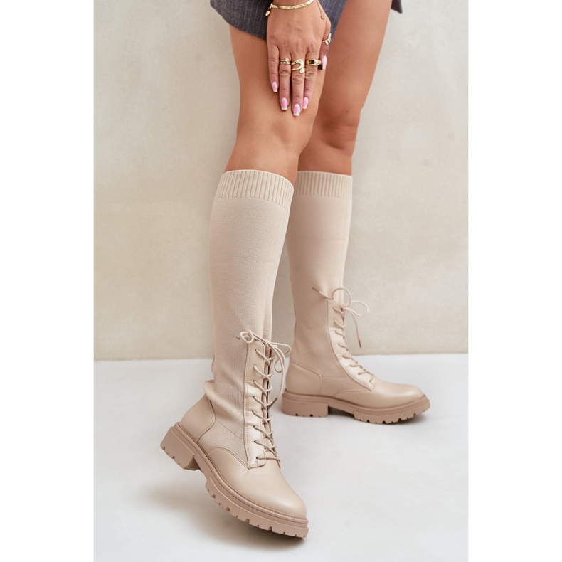 Model 68129 Beige boots 1