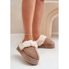 Slippers Model FA-181 Dark Beige 1