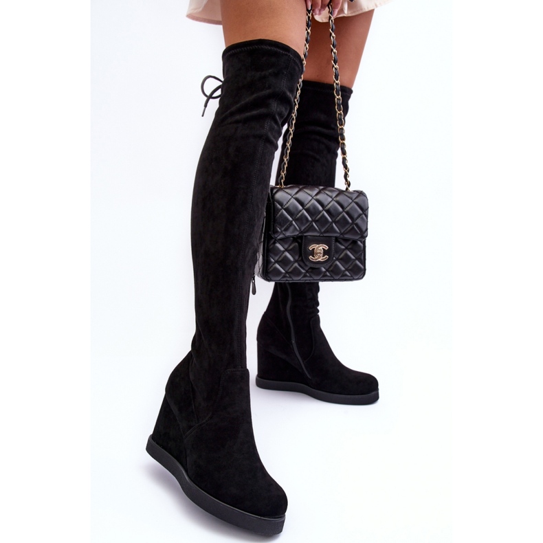 Over-the-knee boots NS362P Black Suede 1