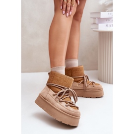 Snow boots Model HY868-63 Brown 1