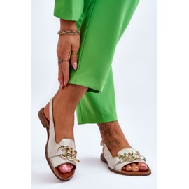 Sandals Model Lewski Shoes 3230 Beige/Gold - Step in style 1