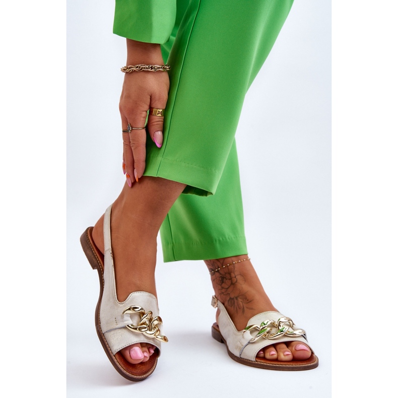 Sandals Model Lewski Shoes 3230 Beige/Gold - Step in style 1