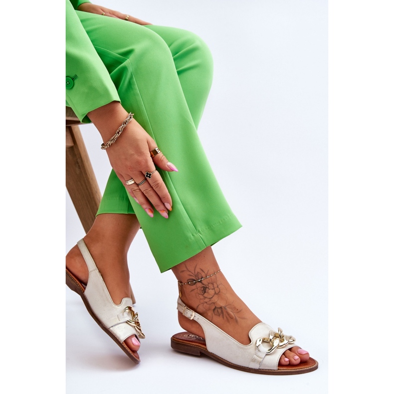 Sandals Model Lewski Shoes 3230 Beige/Gold - Step in style 2