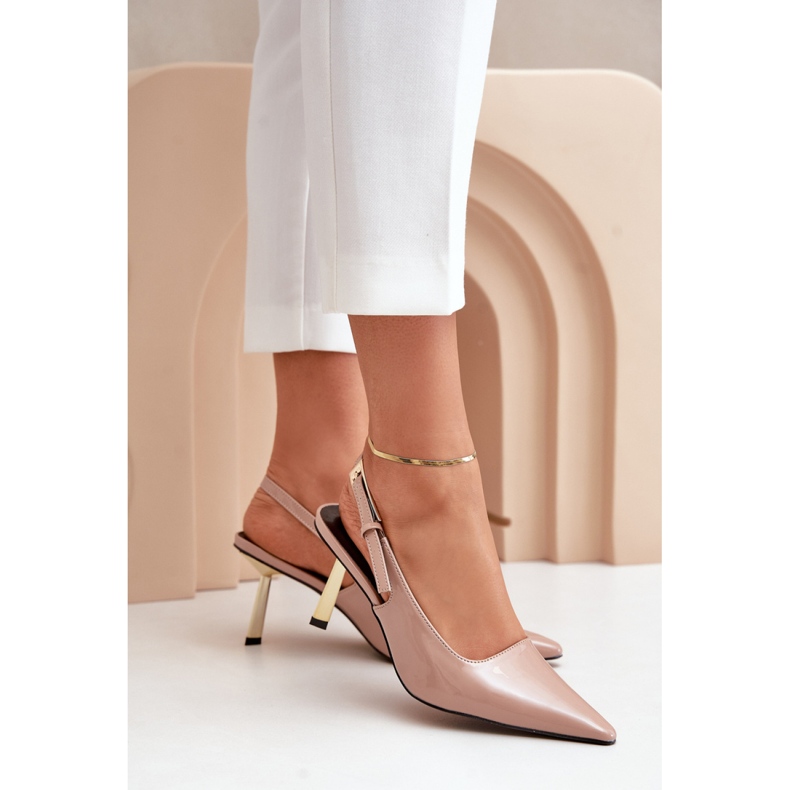 High heels Model CH878 Beige 1