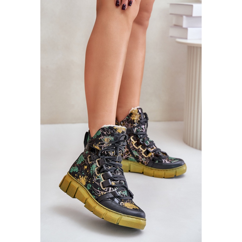 Maciejka 06158-07 Yellow/Black ankle boots 1 Maciejka 06158-07 Yellow/Black ankle boots 1