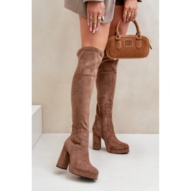 Model LQ-79 Dark Beige boots 1