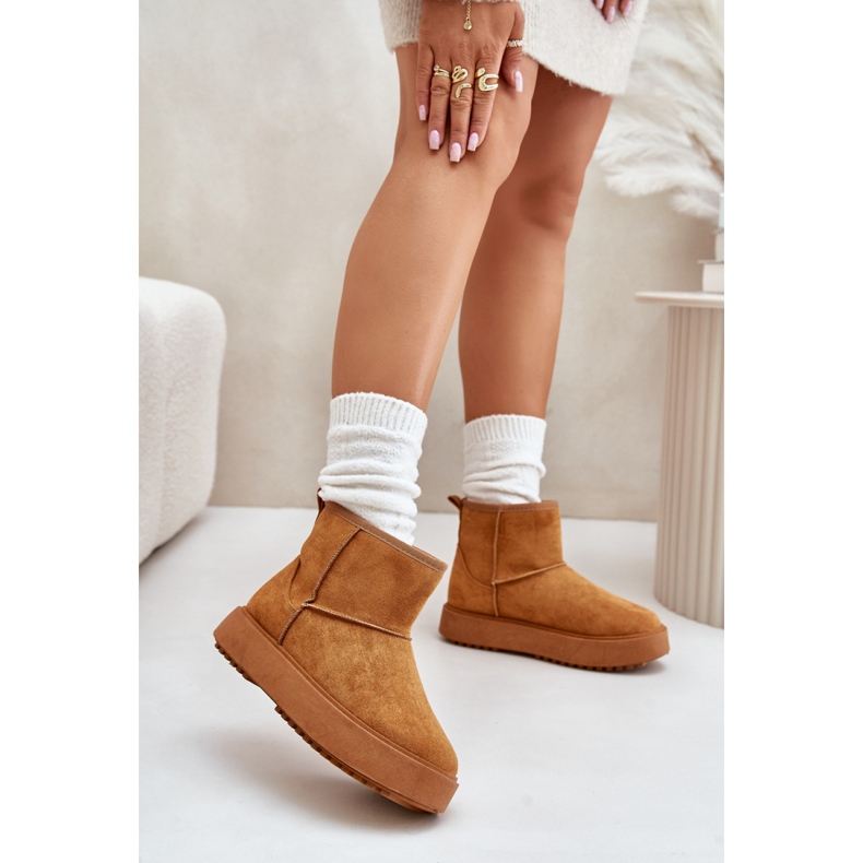 Snow boots Model 24BT26-7408 Camel brown 1