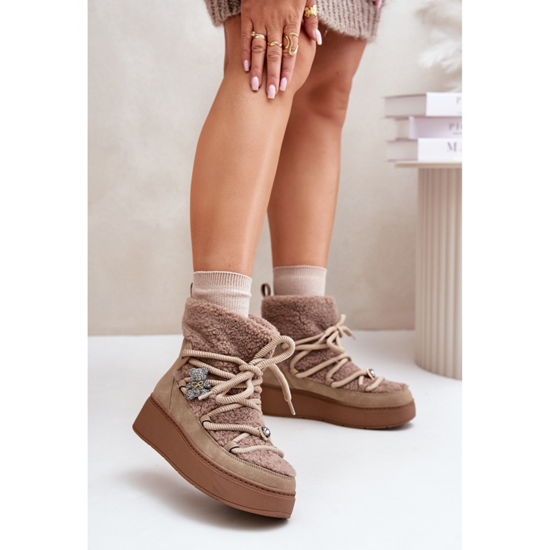 Snow boots Model UK180P Brown 1