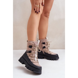 Lee Cooper LCJ-24-47-3143 Beige snow boots 1