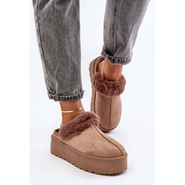 Slippers Model 24890 Dark Beige 1
