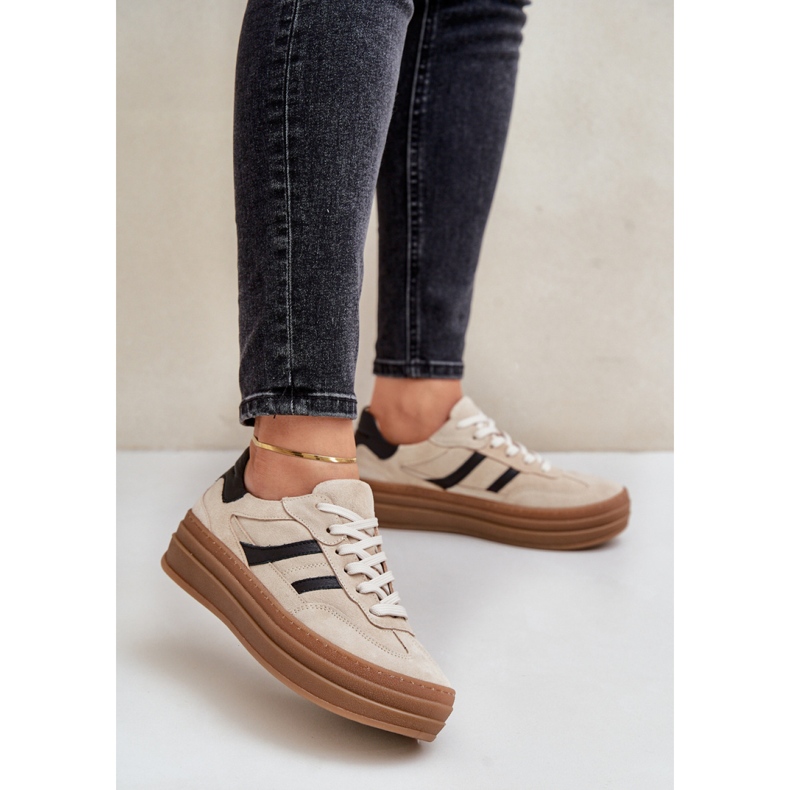 Zazoo N1176 Beige Sports Shoes 1