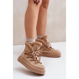 Snow boots Model 24882 Dark Beige 1