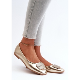Ballerina shoes Model ZA37 Gold yellow 1