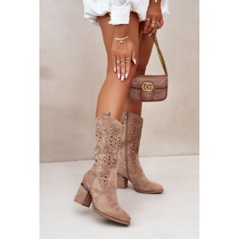 S. BARSKI S.Barski HY42-028 Beige boots 1 S. BARSKI S.Barski HY42-028 Beige boots 1