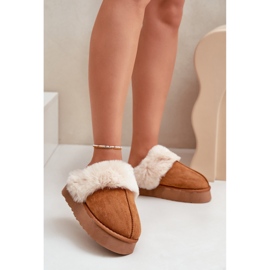 Slippers Model FA-181 Camel brown 1