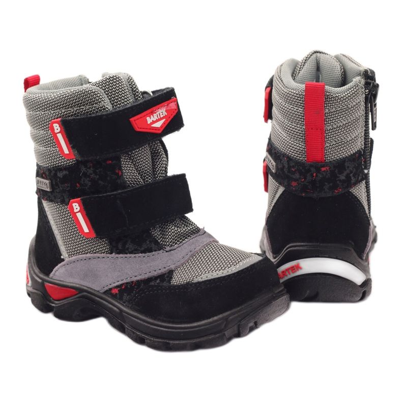 Bartek Boots Waterproof boots 21473 black red grey 2
