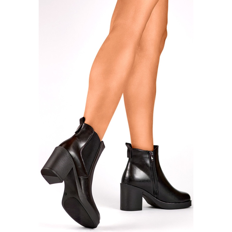 Women's Boots Lined with Fur 24-12453B black 1