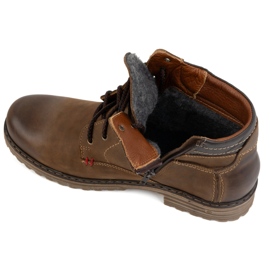 ABIS Warm men's shoes 197 brown 2