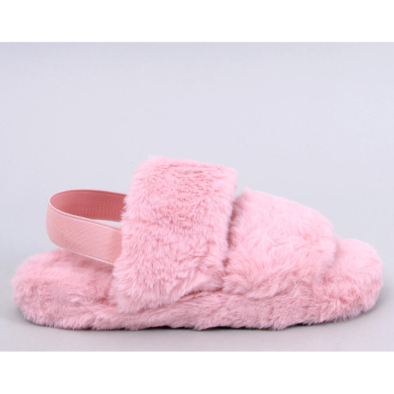 Rhodes women's slippers with elastic band, pink 1