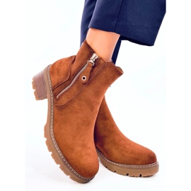 Brown women's boots with a protector 2