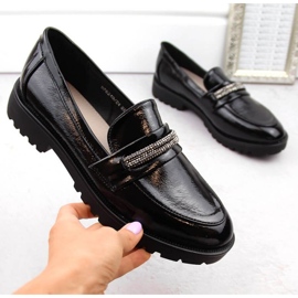 Lacquered shoes with zircons Filippo W PAW545, black 1