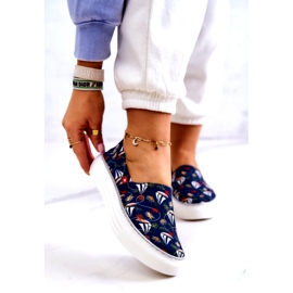 Women's Sneakers Slip On Memory Foam Big Star JJ276016 Navy Blue 1 Women's Sneakers Slip On Memory Foam Big Star JJ276016 Navy Blue 1