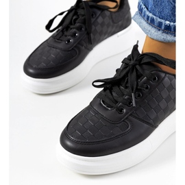 Black women's platform sneakers 1