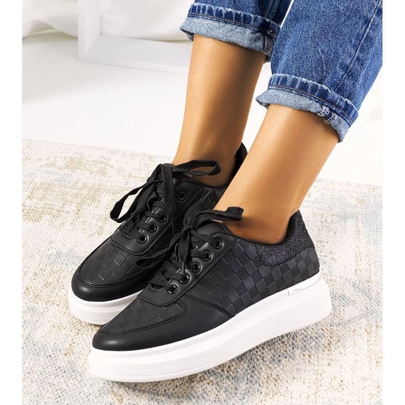Black women's platform sneakers 2
