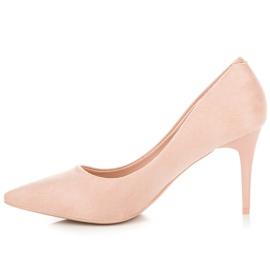 Comer Suede heels pink 1