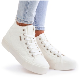 Insulated Women's Sneakers With Stitching Big Star OO274A479 White 4
