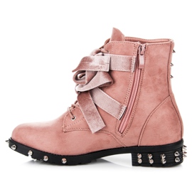 Vices Suede studded bags pink 1