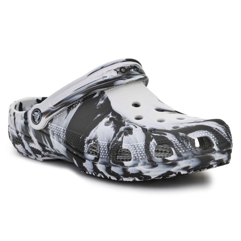 Crocs Classic Marbled Black Flip-Flops - Fashionable Shoes