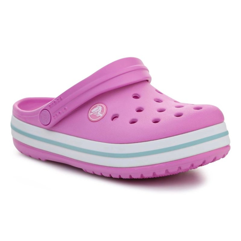 Crocs Crocband Kids Clog 207006-6SW pink roses and purples 1