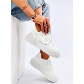 Women's sports sneakers on the platform, white 2