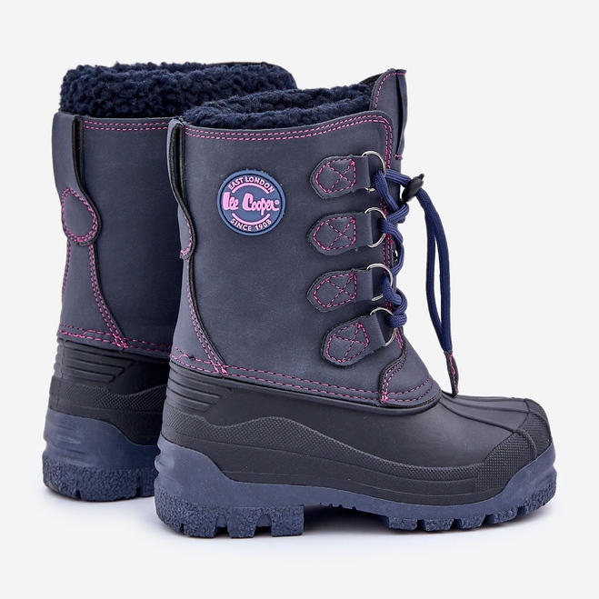 Tall Warm Children's Snow Boots Lee Cooper LCJ-24-44-2843K Navy Blue 2