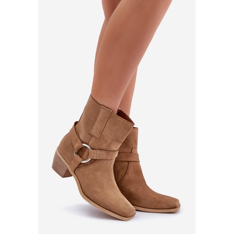 Natural Suede High Heel Boots Zazoo 3444/2 Beige 1 Natural Suede High Heel Boots Zazoo 3444/2 Beige 1