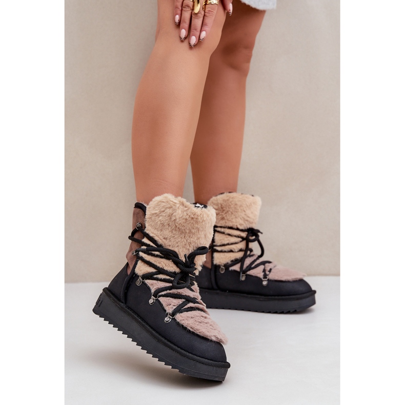 Women's Snow Boots With Fur D.Franklin DFSH370012 Black 2