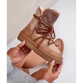 Women's Snow Boots On Platform With Binding D.Franklin DFSH370013 Camel brown 2