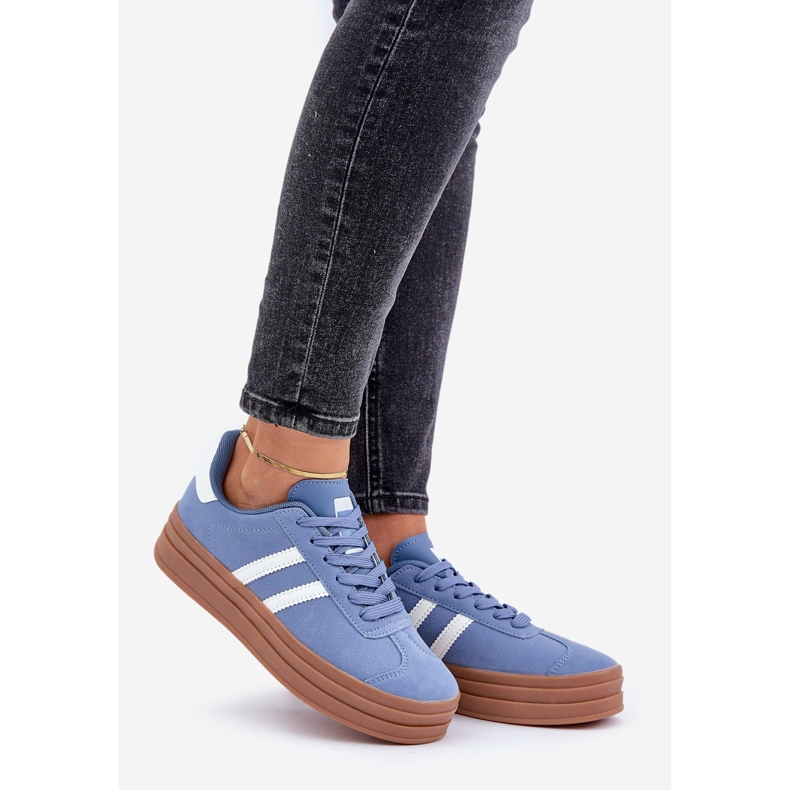 Women's Sports Sneakers on the Platform, Blue 1