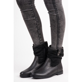 Women's slip on boots black 2