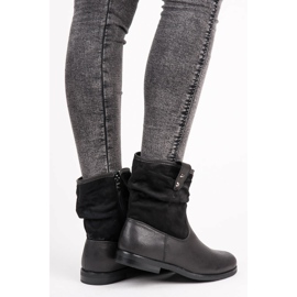 Women's slip on boots black 1
