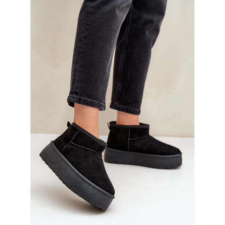 Women's Fur-Lined Snow Boots TL242, black 1