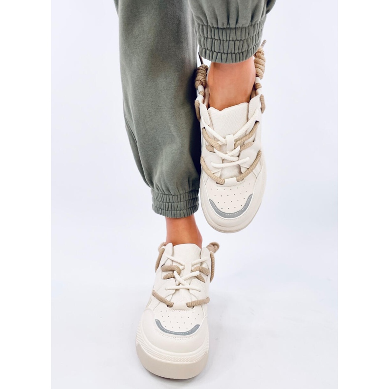 Beige women's platform sneakers 1 Beige women's platform sneakers 1