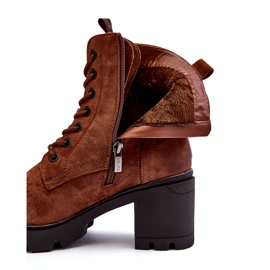 Laura La.Fi Women's Brown High Heel Lace-Up Boots 1
